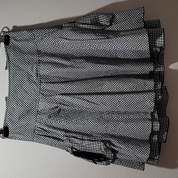 DOLLED UP Sz3 CASUAL GINGHAM PICNIC PRINT COTTAGECORE Y2K GOTH TIERED MIDI SKIRT - Picture 12 of 12